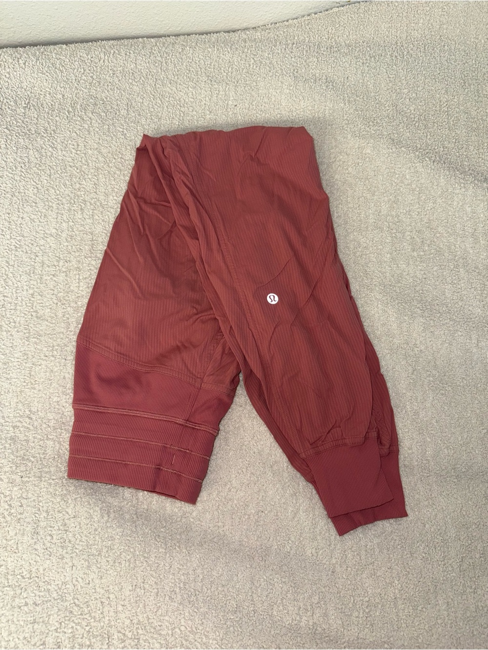 lululemon athletica Ribbed Maroon High-Waist joggers